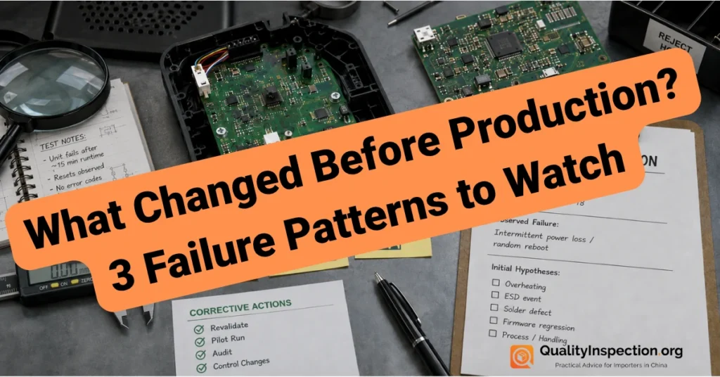 What Changed Before Production